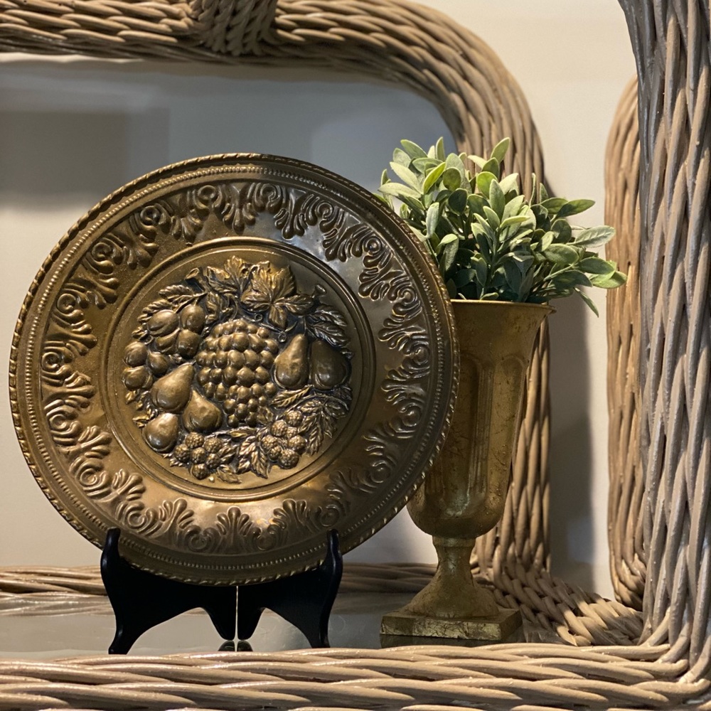 Vintage Brass Decorative Plate
